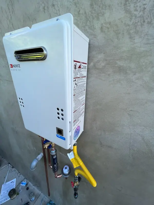 Tankless water heater installation for Ironhorse homes